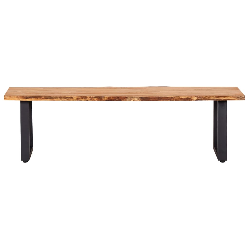 Bench 160 cm Natural Solid Oak Wood